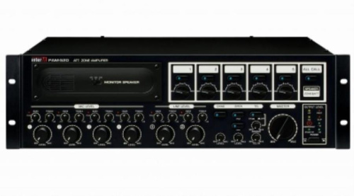 картинка PAM-510 Модульный микшер - усилитель Inter-M, 5 зон, 120 Вт, 2 лин., 4 унив. входа, вход АТС, RM-05A от магазина Интерком-НН