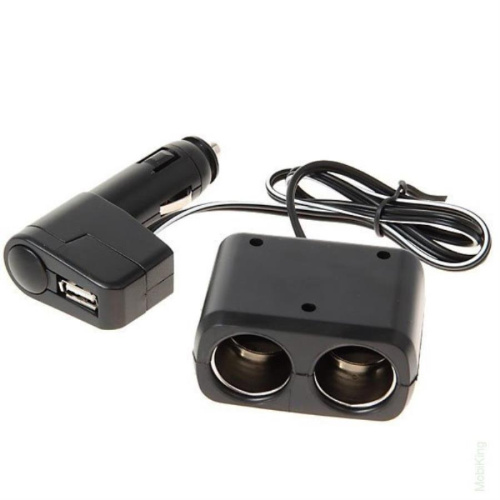 изображение Разветвитель в авто на 2 устройства с USB со шнуром 500mA WF-0097B Eltronic магазин Компании Интерком-НН картинка Разветвитель в авто на 2 устройства с USB со шнуром 500mA WF-0097B Eltronic от магазина Интерком-НН