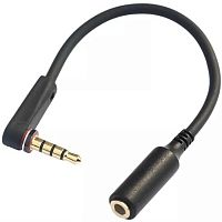 картинка Кабель-удлинитель mini Jack 3.5mm (M)-mini Jack 3.5mm (F), 4 pin (стерео), длина 15см для гарнитур от магазина Интерком-НН