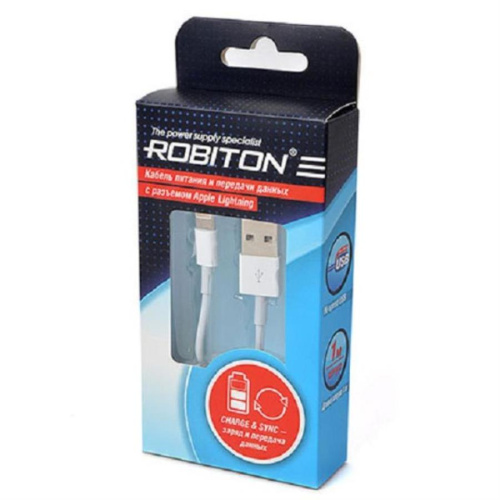 изображение Кабель USB Robiton Р3-Apple Lightning 1m SyncCharg 1м, белый магазин Компании Интерком-НН картинка Кабель USB Robiton Р3-Apple Lightning 1m SyncCharg 1м, белый от магазина Интерком-НН