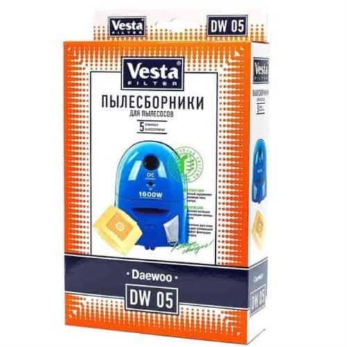 изображение Vesta filter DW05 комплект мешков-пылесборников бумажных (5шт) для пылесоса Daewoo магазин Компании Интерком-НН картинка Vesta filter DW05 комплект мешков-пылесборников бумажных (5шт) для пылесоса Daewoo от магазина Интерком-НН
