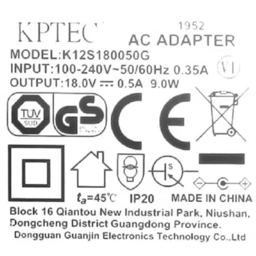 картинка Bosch 12023914 (K12S180050G) Блок питания AC 18V 0,5V для пылесосов BCHF216B от магазина Интерком-НН фото 2