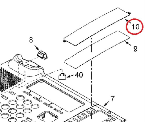 картинка Panasonic PNGV1011Z прозрачная пластина защиты описания клавиш для KX-DT543, 546, 590, KX-NT543, 546 от магазина Интерком-НН фото 2