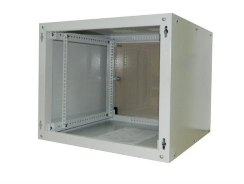 картинка Шкаф настенный 19", 6U, (600x600x370) разборный, серый, серия NOP (Netko) от магазина Интерком-НН