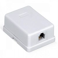 картинка Розетка телефонная Netko LX-203 один разъем RJ-11 6P4C для накладного (настенного) монтажа от магазина Интерком-НН