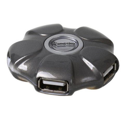изображение Разветвитель на 4 порта USB hub 2.0, серый Smartbuy SBHA-143-G магазин Компании Интерком-НН фото 2 картинка Smartbuy SBHA-143-G Разветвитель на 4 порта USB hub 2.0, серый от магазина Интерком-НН фото 2