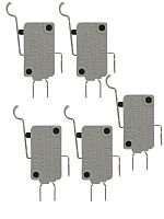 картинка Микропереключатель 5 шт.Dongnan KW3A-16Z6-A200 3-х контактный 16(4)A 250V с рычагом 27мм от магазина Интерком-НН