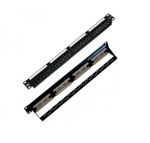 картинка MX-PP-24-1U-5E-KR1 Патч-панель 19" с задним органайзером, 1U, 24 порта RJ45, кат. 5e от магазина Интерком-НН