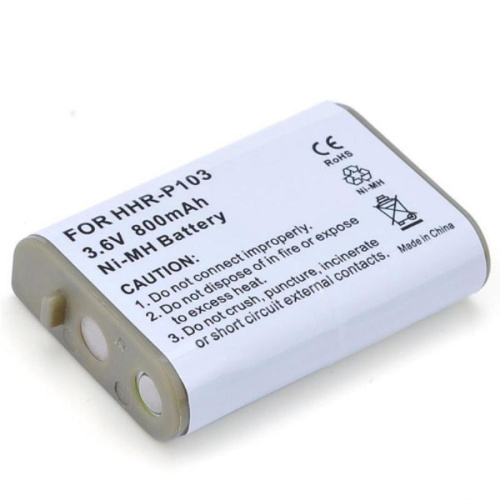 изображение Аккумулятор HHR-P103 3,6V 800mAh для DECT телефонов Panasonic KX-TCD 566, KX-TCD586, KX-TCA255 магазин Компании Интерком-НН картинка Аккумулятор HHR-P103 3,6V 800mAh для DECT телефонов Panasonic KX-TCA255, KX-TCD566, KX-TCD586 от магазина Интерком-НН