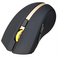 картинка Oklick 495MW Мышь беспроводная USB, чёрный/золотистый от магазина Интерком-НН