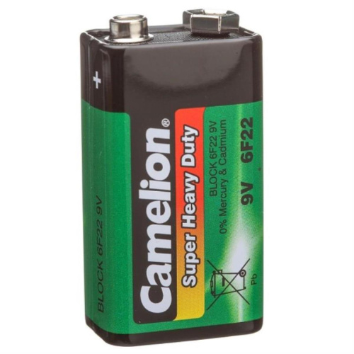 изображение Элемент питания (батарейка) Camelion 6F22-SP1K 6F22 9V (типа "Крона") магазин Компании Интерком-НН картинка Элемент питания (батарейка) Camelion 6F22-SP1K 6F22 9V (типа "Крона") от магазина Интерком-НН