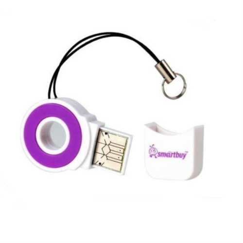 картинка Smartbuy SBR-708-F Картридер для карт MicroSD, фиолетовый от магазина Интерком-НН