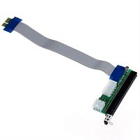 картинка Райзер карта - Удлинитель PCI-E 1X на 16X гибкий шлейф от магазина Интерком-НН