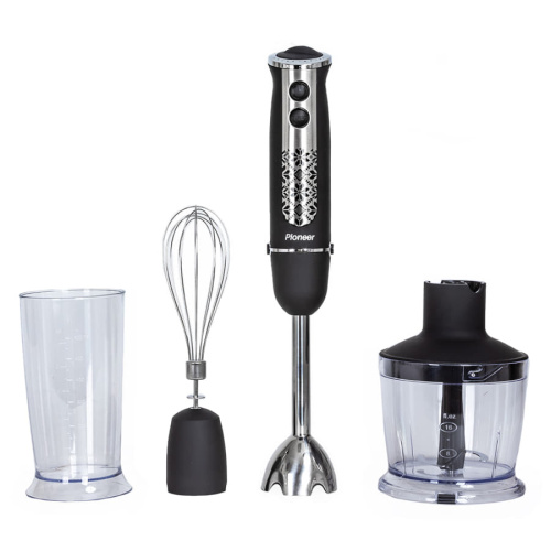 картинка Pioneer HB122S погружной блендер 1200Вт, регулировка оборотов, режим "турбо", черный-нержавеющая  от магазина Интерком-НН