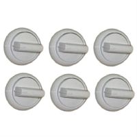 картинка Комплект ручек 6шт. 01043103 для газовой плиты Gefest 3300, 3500 цвет белый от магазина Интерком-НН