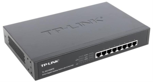 изображение Коммутатор 8-портовый 10/100/1000 Мбит/с TP-Link TL-SG1008PE магазин Компании Интерком-НН картинка TL-SG1008PE Коммутатор 8-портовый 10/100/1000 Мбит/с TP-Link от магазина Интерком-НН