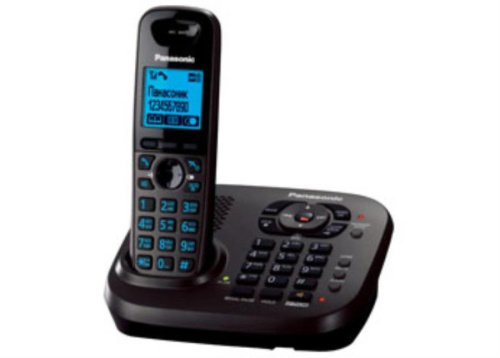 картинка Panasonic KX-TG6561RUT - Беспроводной телефон DECT (радиотелефон) с автоответчиком, цвет: темно-серы от магазина Интерком-НН