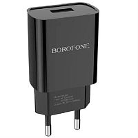 картинка Borofone BA20A сетевое зарядное устройство (без кабеля) с 1 USB выходом 5В, 2100mAh, черный  от магазина Интерком-НН