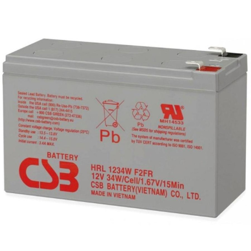 изображение Аккумуляторная батерея CSB HRL1234W 12В, 9А/ч магазин Компании Интерком-НН картинка CSB HRL1234W Аккумуляторная батерея 12В, 9А/ч от магазина Интерком-НН