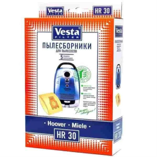 изображение Vesta filter HR30 комплект мешков-пылесборников бумажных (5шт) для пылесоса Hoover, Miele магазин Компании Интерком-НН картинка Vesta filter HR30 комплект мешков-пылесборников бумажных (5шт) для пылесоса Hoover, Miele от магазина Интерком-НН