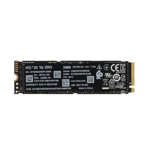 изображение SSD накопитель INTEL 760p Series SSDPEKKW256G8XT 256Гб, M.2 2280, PCI-E x4, NVMe магазин Компании Интерком-НН картинка SSD накопитель INTEL 760p Series SSDPEKKW256G8XT 256Гб, M.2 2280, PCI-E x4, NVMe от магазина Интерком-НН