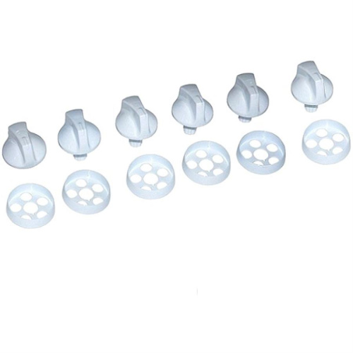 картинка Комплект ручек 01041654 для электроплиты (стиль 1A/1B) без таймера Дарина EM331, 341, EC341 (белые) от магазина Интерком-НН фото 3