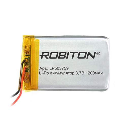 изображение Robiton LP503759 Аккумулятор Li-Po 3.7 В, 1200mAh магазин Компании Интерком-НН картинка Robiton LP503759 Аккумулятор Li-Po 3.7 В, 1200mAh от магазина Интерком-НН