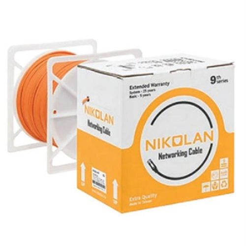 картинка Кабель U/UTP4 NIKOLAN NKL 2140C-OR Кат.6 (Класс E) LSZH нг(А)-HFLTx, оранжевый, INDOOR (кор.305м) от магазина Интерком-НН фото 3
