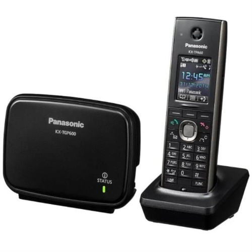 изображение Беспроводной SIP DECT телефон Panasonic KX-TGP600RUB (радиотелефон) , цвет: черный магазин Компании Интерком-НН картинка Panasonic KX-TGP600RUB Беспроводной телефон SIP DECT, цвет: черный от магазина Интерком-НН