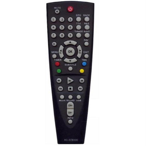 картинка Huayu RC-STB100 (17565) пульт дистанционного управления (ПДУ) для цифровой приставки BBK от магазина Интерком-НН