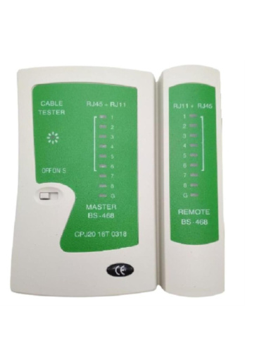 картинка SY-468 (NS-468, BS-468) Кабельный тестер для витой пары UTP/FTP RJ-45, телефонного кабеля RJ-11 от магазина Интерком-НН