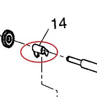 картинка Panasonic FDJ1097Z правая втулка ролика прижима термобумаги к термоголовке для факса KX-FC, KX-FT от магазина Интерком-НН