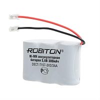 картинка Аккумулятор Robiton DECT-T157-3X2/3AA (T107, KX-A36A, HHR-Р301, P-P301) Ni-MH, 3.6V, 300mAh от магазина Интерком-НН