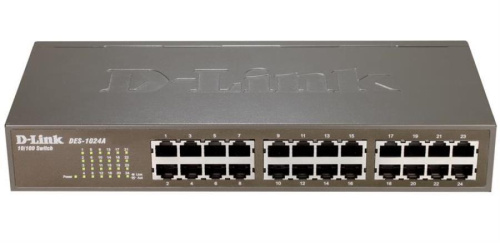 картинка D-Link DES-1024A/B1 D-Link Неуправляемый коммутатор с 24 портами 10/100Base-TX от магазина Интерком-НН