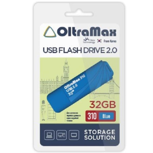 изображение Память USB 32Gb OltraMax 310 синий (OM32GB310-Blue) магазин Компании Интерком-НН картинка Память USB 32Gb OltraMax 310 синий (OM32GB310-Blue) от магазина Интерком-НН