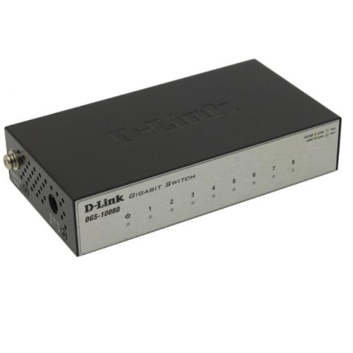 картинка Коммутатор DGS-1008D/J2A D-Link с 8 портами 10/100/1000 Base-T и функцией энергосбережения  от магазина Интерком-НН