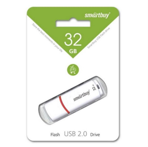 картинка Память USB 32Gb Smart Buy Crown белый 2.0 (SB32GBCRW-W) от магазина Интерком-НН