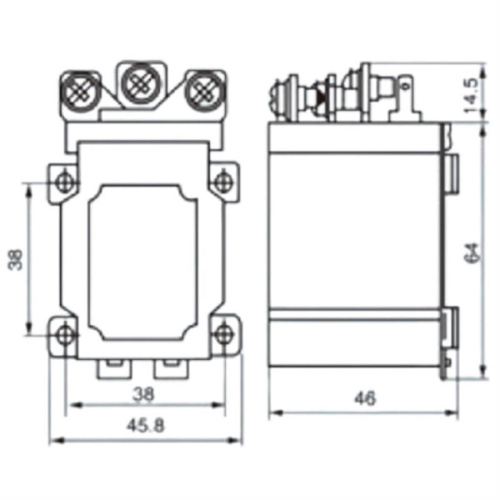 картинка Силовое реле Qianji JQX-60F-A (Xinyu JQX-80A, LJQX-68F/1Z) 12В, контакты 250В 80А от магазина Интерком-НН фото 3