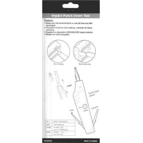 картинка Инструмент HT-344KR для заделки сенсорный  тип Krone/110 (универсальная насадка) от магазина Интерком-НН фото 2