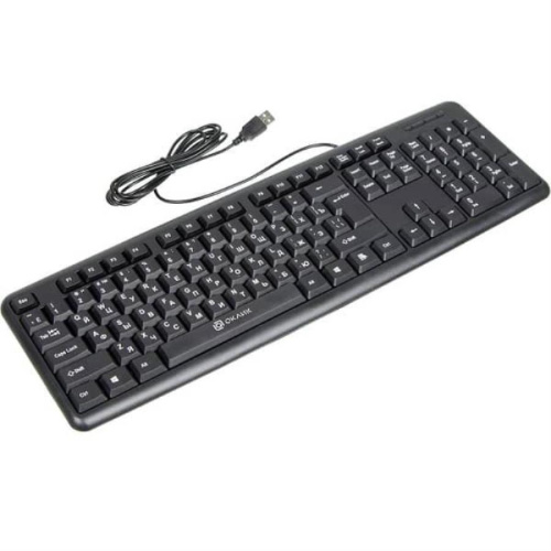 изображение OKLICK 180V2 клавиатура проводная компьютерная USB (черная) магазин Компании Интерком-НН картинка OKLICK 180V2 клавиатура проводная компьютерная USB (черная) от магазина Интерком-НН