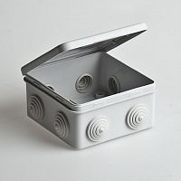 картинка Коробка распределительная 8 вводов, откидная крышка ОП 100*100*50 IP54 (67045) от магазина Интерком-НН