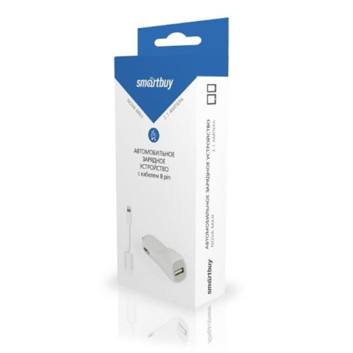 изображение Автомобильное зарядное устройство Smartbuy SBP-1504-8-V NOVA вых.ток 2.1А, 1USB витой кабель 8pin магазин Компании Интерком-НН картинка Smartbuy Автомобильное зарядное устройство SBP-1504-8-V NOVA вых.ток 2.1А, 1USB витой кабель 8pin от магазина Интерком-НН