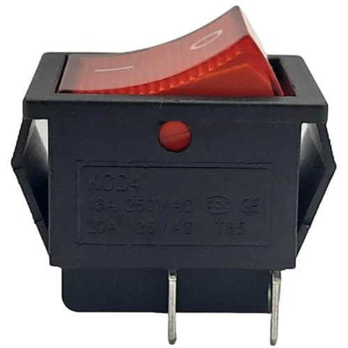 картинка Выключатель KCD4 (130(20A)) 1 положение красный, 4 контакта 16A, 250V для электроинструмента  от магазина Интерком-НН фото 3