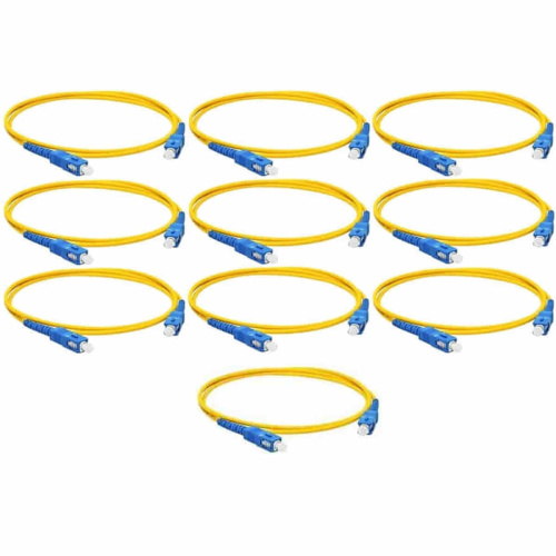 картинка Патч-корд оптический (optic patch cord) 10шт SC/UPC-SC/UPC SM 9/125мкм одномодовый (simplex) 1 метр от магазина Интерком-НН