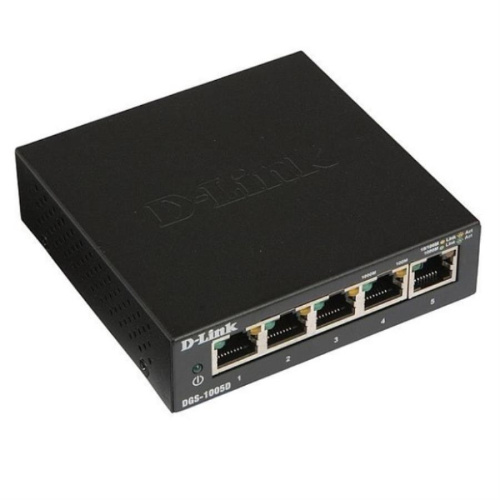 изображение Неуправляемый коммутатор D-Link DGS-1005D/I3A с 5 портами 10/100/1000Base-T магазин Компании Интерком-НН картинка D-Link DGS-1005D/I3A Неуправляемый коммутатор с 5 портами 10/100/1000Base-T от магазина Интерком-НН