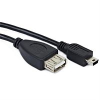 картинка Кабель Buro 359900 OTG USB A(f) mini USB B(m) 0.2м черный от магазина Интерком-НН