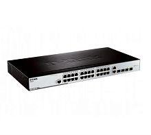 картинка D-Link DES-3200-28/C1A Управляемый коммутатор 2 уровня с 24 портами 10/100Base-TX, 2 порта  100/1000 от магазина Интерком-НН
