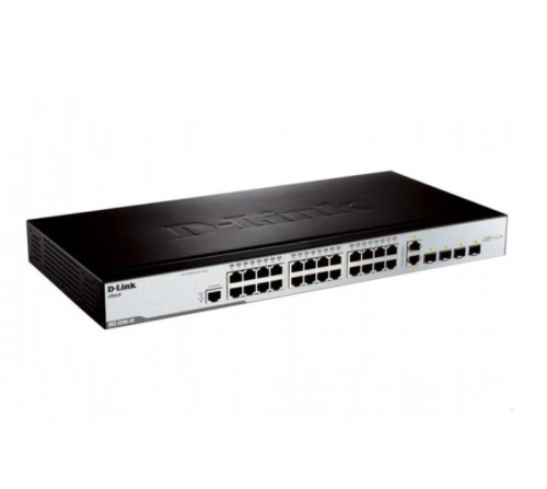 картинка D-Link DES-3200-28/C1A Управляемый коммутатор 2 уровня с 24 портами 10/100Base-TX, 2 порта  100/1000 от магазина Интерком-НН