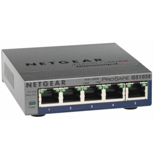 картинка Netgear GS105E-100PES управляемый коммутатор 5-портовый 10-100-1000Base-T (Gigabit Ethernet) от магазина Интерком-НН