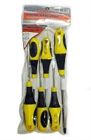 картинка SANTOOL 031409-002 Набор отверток с двухкомпонентной желтой ручкой (6 предметов) от магазина Интерком-НН
